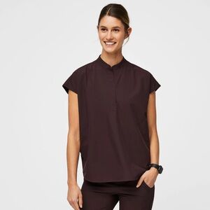 Figs Purple Track Pants Relaxed Fit Joggers color name: dark figs freex